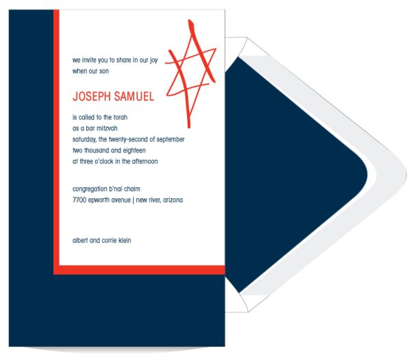 Faneuil - Bar Mitzvah Invitation