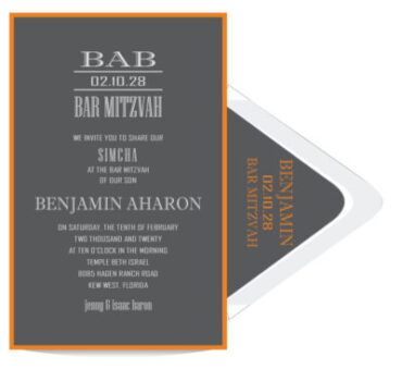 Tweed Bar Mitzvah Invitation