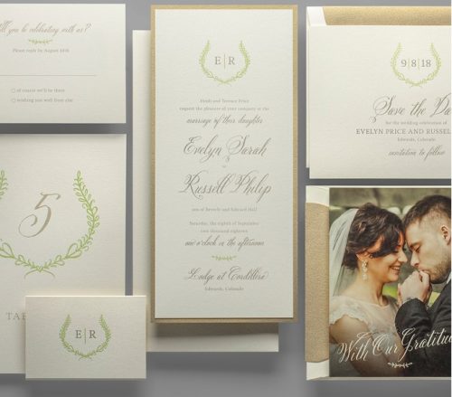 Rustic Laurel Wedding Invitation