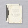 Ecru Convergence Elegant Wedding Invitation