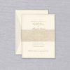 Ecru Pearl Border Elegant Wedding Invitation Lace Band