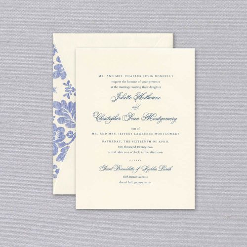 Ecru and Juliette Elegant Wedding Invitation