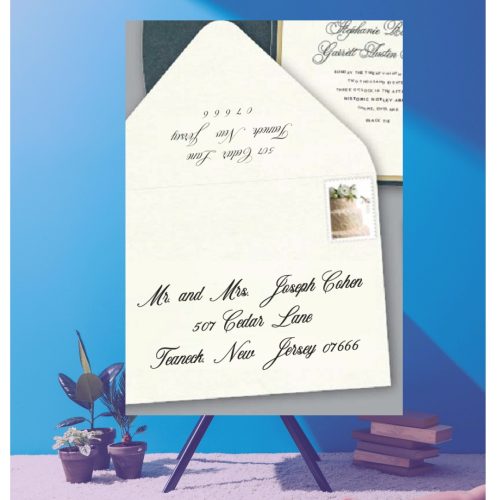 Envelope guest addressing digital calligraphy for weddings and special events