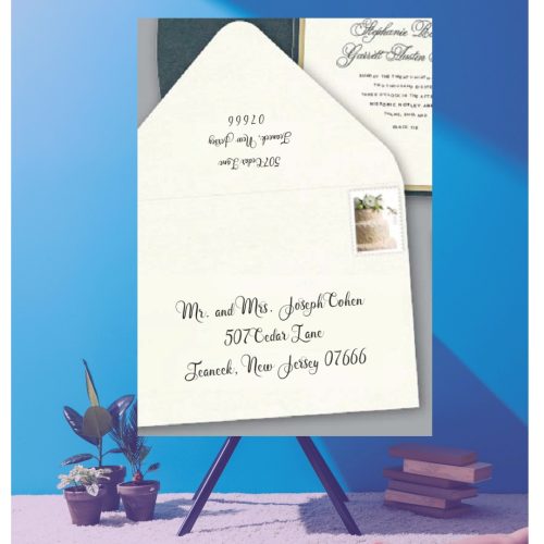 Envelope guest addressing digital calligraphy for weddings and special events