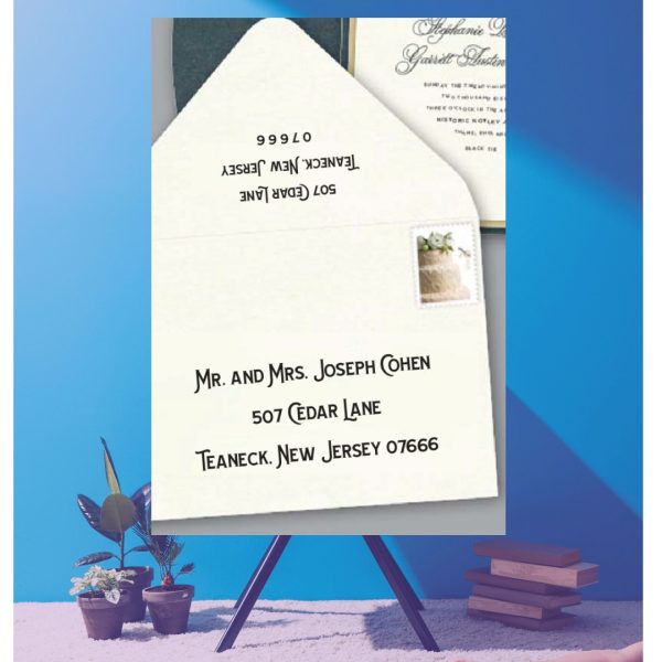 Envelope guest addressing digital calligraphy for weddings and special events