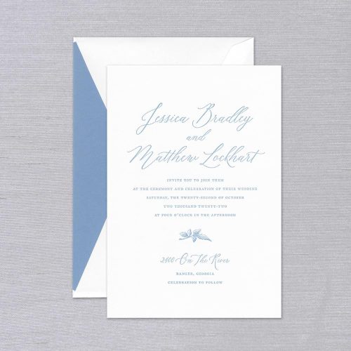 Ultra White Elegant Wedding Invitation