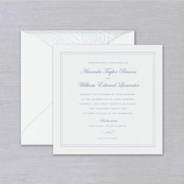 White Seaside Elegant Wedding Invitation