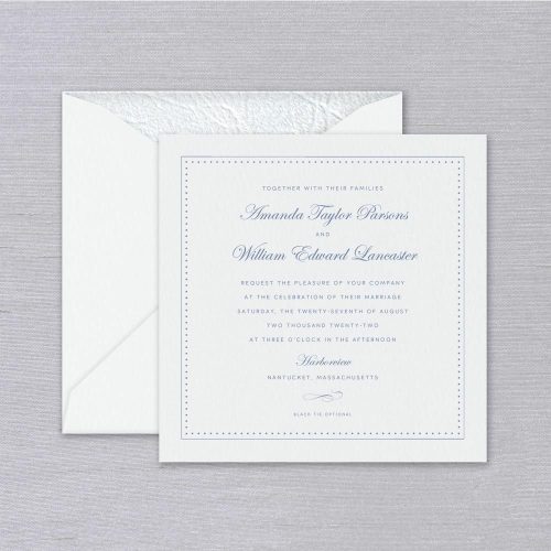 White Seaside Elegant Wedding Invitation