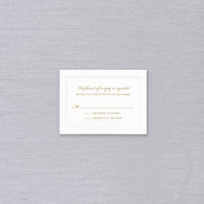 White Beaded Border Elegant Wedding Invitation | Cohen Printing And ...