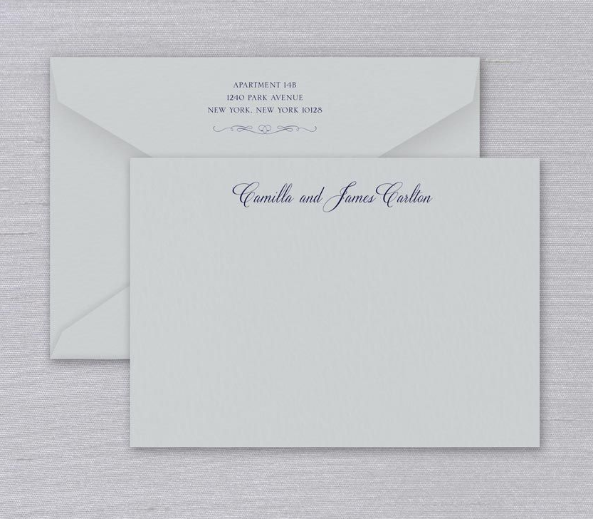 Grey Fog Elegant Thank You card