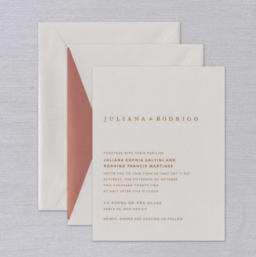 Light Grey Elegant Wedding Invitation