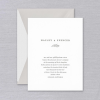 Ultra White Hailey Elegant Wedding Invitation