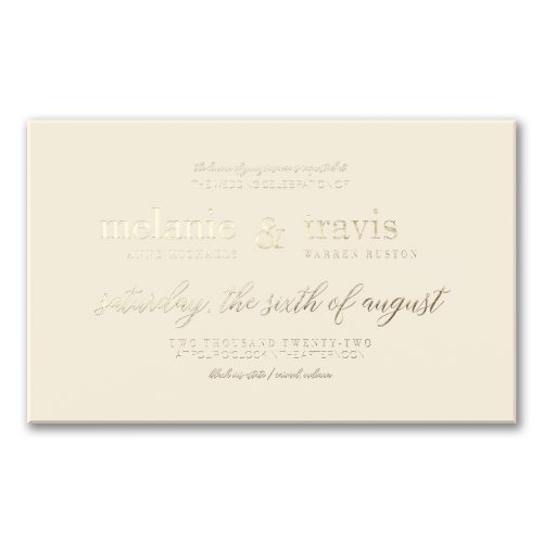 This beautiful beveled edge wedding invitation is perfect for any couple looking to show off their modern style.