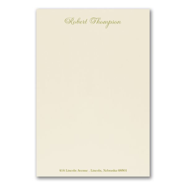 Exquisite 100% cotton stationery is ready for your most important letters