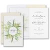 Translucent Botanicals White Wedding Invitation