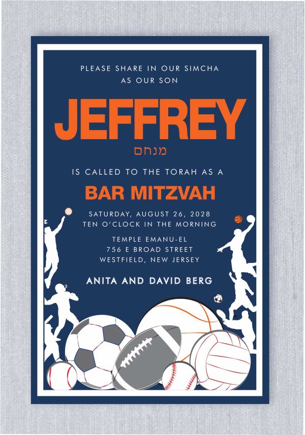 Sports Fantasy Theme Bar Mitzvah Invitation