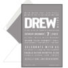 Modern Bar Mitzvah Invitation with Gray and White