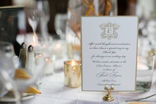 Elegant Gold Layer and Monogram Wedding Invitation