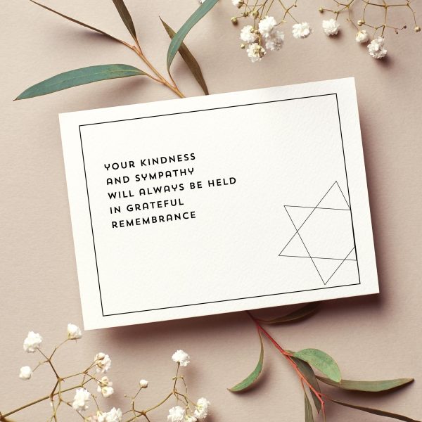 This gorgeous Modern Star of David Sympathy Jewish card and envelopes are also known as Modern Star of David condolence thank you cards with envelopes offer condolence cards with envelopes a ray of light to those who need a bit of support during a very difficult time.