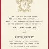 Stunning Red and Gold Monogram Wedding Invitation Make a bold statement with this elegant red and gold wedding invitation, featuring a timeless monogram design. The invitation includes a printed red border by default, with the option to upgrade to a layered red backing upon request. The sophisticated monogram adds a touch of regal charm, while the clean and refined layout ensures a classy, simple, and elegant presentation—perfect for a truly memorable celebration.