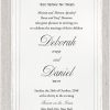 Experience timeless elegance with this luxury panel wedding invitation, featuring all the trimmings — from a beautifully embossed frame to a delicate feather deckle edge that adds soft texture and artisanal charm. At the top, the meaningful Hebrew verse 