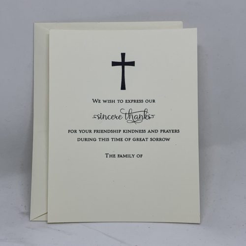 Cross Condolence Sympathy Greeting Cards with Envelopes