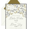 Gold Leafy Natural Jewish Wedding Invitation
