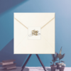 Jewish Wedding Envelope Seals - Gold Ahava Love Hebrew English - White