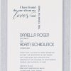 This modern Jewish wedding invitation features a stunning Hebrew quote: “Matzati Et She-Ahava Nafshi” (I have found the love of my soul), elegantly displayed in both Hebrew and English, using fancy fonts that elevate the design. This cherished phrase from the Song of Solomon sits at the top of the invitation, setting a romantic tone. Your names are beautifully presented in a unique staggered layout in both Hebrew and English, while the remaining wedding details are showcased in a clean, classic sans-serif font, adding a timeless and sophisticated touch. The reverse side is adorned with a beautifully crafted graphic, featuring your personalized wedding date, making this invitation a truly thoughtful and memorable keepsake