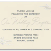 A silver foil embossed greenery rsvp card