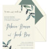 Elegant Garden Jewish Wedding Invitation