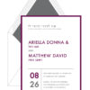 Cranberry Contemporary Layout Jewish Wedding Invitation