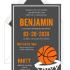 Hoop It Up Bar Mitzvah Invitations