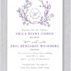 Flora Monogram Jewish Wedding Invitation that feature elegant floral touch surrounding your wedding details and monogram. Display your names in a fancy elegant type Guests will admire your elegant style.