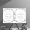 Modern Wedding Rings Jewish Wedding Invitations that feature a simple but elegant floral flower surrounding your wedding details. Display your names in a fancy elegant type Guests will admire your elegant style.