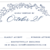 Modern Wedding Rings Rsvp Cards