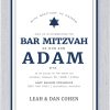 Elevate Your Bar Mitzvah: Outstanding Star of David Bar Mitzvah Invitations Announce your Bar Mitzvah with a touch of modern elegance using our Outstanding Star of David Invitations. These invitations are more than just a notice; they are a reflection of your style and the significance of this milestone. Charcoal and Navy Star of David: Our design showcases the timeless Magen David, the Jewish star, in charcoal and navy ink. This modern and elegant Star of David gracefully frames your Mitzvah details, symbolizing tradition and celebrating the future.