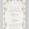 Platinum Chuppah Jewish Wedding Invitations that feature a simple but elegant floral flower surrounding your wedding details. Display your names in a fancy elegant type Guests will admire your elegant style.