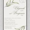 Modern Watercolor Leave - Jewish Wedding Invitations that feature modern watercolor leaves surrounding your Jewish Wedding Invitation details. Display your names in a fancy elegant type Guests will admire your elegant style.