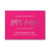 The square shape of the invitation is naturally eye-catching, then pair it with a fresh layout and the modern shine of enhanced raised foil and you have a real jewel of a Bat Mitzvah invitation. The backer creates a sophisticated frame around the entire invitation for a perfect finish.