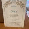 Our stunning Chuppah Jewish wedding invitation is truly one of a kind. Unique and distinct, it features a Chuppah adorned with golden leaves. At the top, the beautiful verse