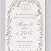 Pretty Botanical Gold Arches Jewish Wedding Invitations is favorite in our Jewish wedding golden border and gold flowers and flowery wedding affair, leaf and leaves in gold and dark smoke and earth collection. Here, we gave it the “Fancy Elegant golden affair” treatment, making it the perfect invitation suite for an elegant, contemporary and fancy affair.