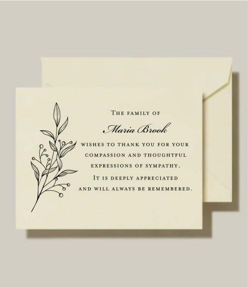 Modern Floral Sympathy Cards
