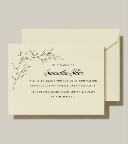 Modern Leaf Sympathy Cards