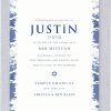 Make a statement with this Modern Watercolor Brushstroke Blue Border Bar Mitzvah Invitation, featuring an artistic brushstroke design in various shades of blue that adds a sophisticated touch. The striking watercolor border beautifully frames this elegant invitation, creating a refined and artistic look. Your names are displayed in a bold, contemporary typeface, positioned beneath the Hebrew name for a thoughtful, balanced layout. This stunning design leaves a lasting impression on your guests, reflecting your impeccable style and attention to detail.
