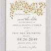 Lovely Willow Jewish Wedding save the date cards feature simple but elegant and modern willow and  “I have found the one my soul loves” in Hebrew surrounding your wedding details. Display your names in a fancy elegant type Guests will admire your elegant style.