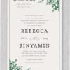 Introducing our exquisite Greenery Branches - Jewish Wedding Invitations! This beautifully designed invitation features delicate greenery branches gracefully adorning the two corners of the card, adding a touch of natural elegance. To highlight the names of the bride and groom, we've chosen a sophisticated serif font that adds a touch of timeless charm. Alongside the English names, the Hebrew names will also be prominently displayed, ensuring the celebration truly honors Jewish traditions.
