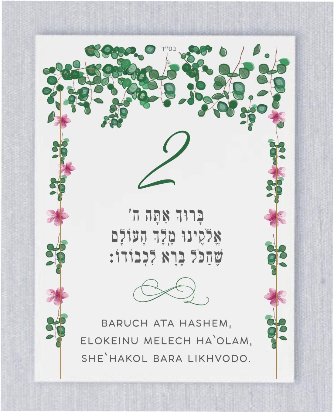 We are introducing our new Sheva Brachot (The Seven Blessings) cards! These cards are an absolute must-have for anyone planning a Jewish wedding ceremony. The Sheva Brachot, also known as the Seven Blessings, holds significant meaning and is at the heart of the Chuppah. Our cards beautifully capture the essence of these Wedding Wishes - Sheva Brachot/Seven Blessings Jewish Wedding blessing, making them ideal to give to friends and family members who will be reciting them under the Chuppah. With easy-to-read Hebrew and transliteration English, everyone can easily follow along and fully embrace the meaning behind each blessing.