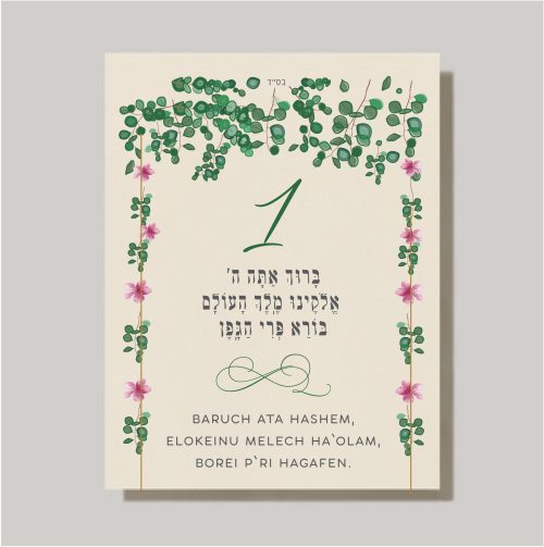 These cards are an absolute must-have for anyone planning a Jewish wedding ceremony. The Sheva Brachot, also known as the Seven Blessings, holds significant meaning and is at the heart of the Chuppah. Our cards beautifully capture the essence of these Wedding Wishes - Sheva Brachot/Seven Blessings Jewish Wedding blessing, making them ideal to give to friends and family members who will be reciting them under the Chuppah. With easy-to-read Hebrew and transliteration English, everyone can easily follow along and fully embrace the meaning behind each blessing.
