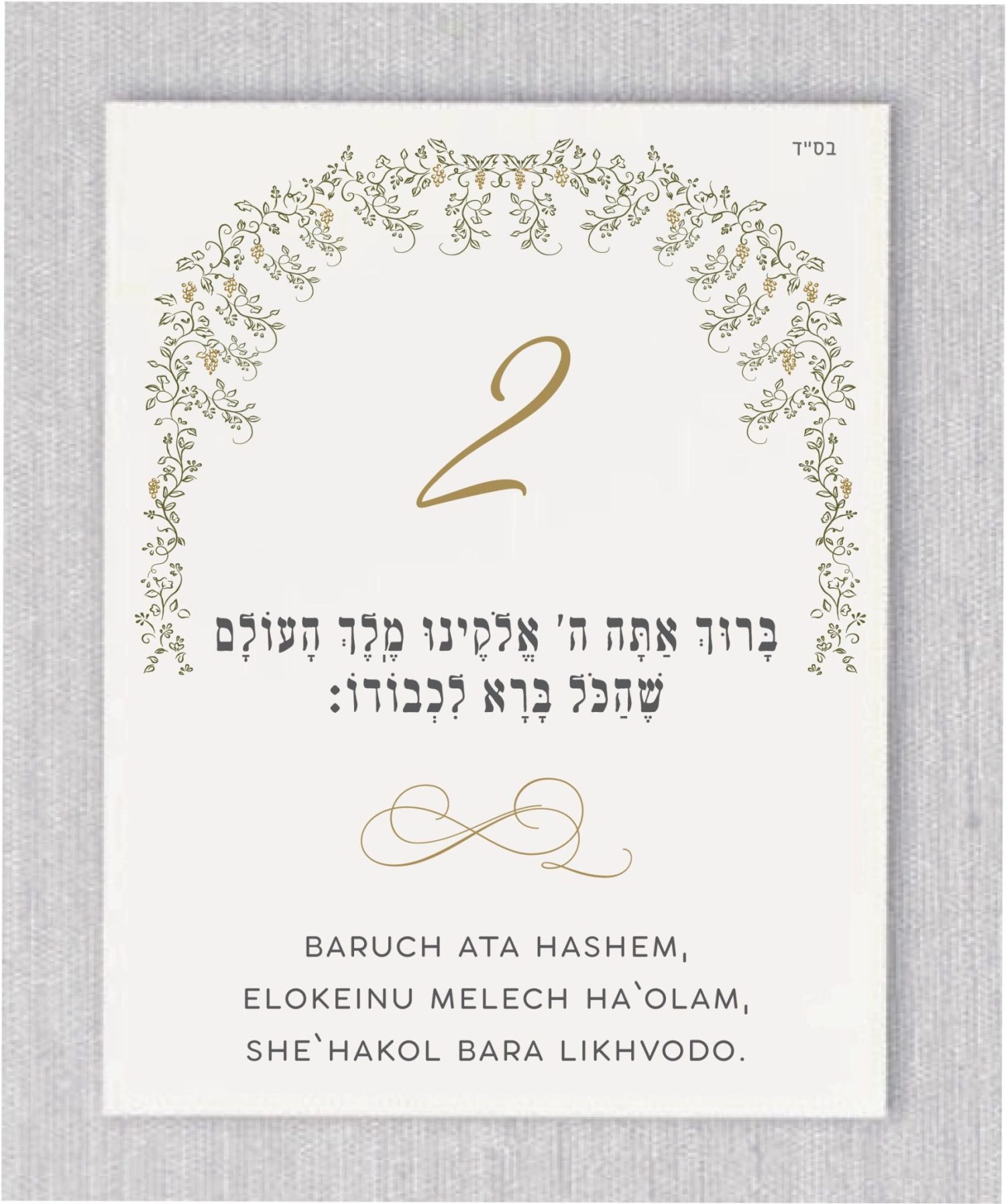 These cards are an absolute must-have for anyone planning a Jewish wedding ceremony. The Sheva Brachot, also known as the Seven Blessings, holds significant meaning and is at the heart of the Chuppah. Our cards beautifully capture the essence of these Lush Cactus Chuppah Leaves - Sheva Brachot / Seven Blessings Cards, making them ideal to give to friends and family members who will be reciting them under the Chuppah. With easy-to-read Hebrew and transliteration English, everyone can easily follow along and fully embrace the meaning behind each blessing.